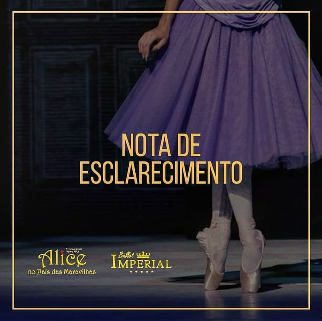 Ballet Imperial informa mudança de local e datas de ‘Alice no País das Maravilhas'; espetáculo de dança ocorrerá no Centro de Convenções, em Natal