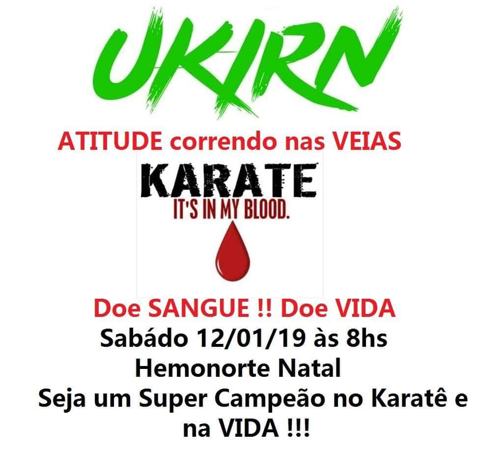 Atletas de karatê vão doar sangue no Hemonorte