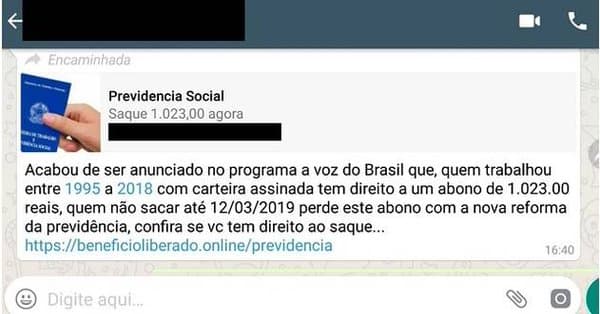 Golpe promete saque de abono de R$ 1.023 antes da reforma da Previdência