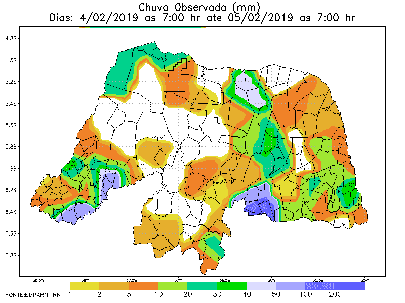 CHUVAS SEGUEM COM BOM VOLUME NO INTERIOR: confira boletim pluviométrico no RN