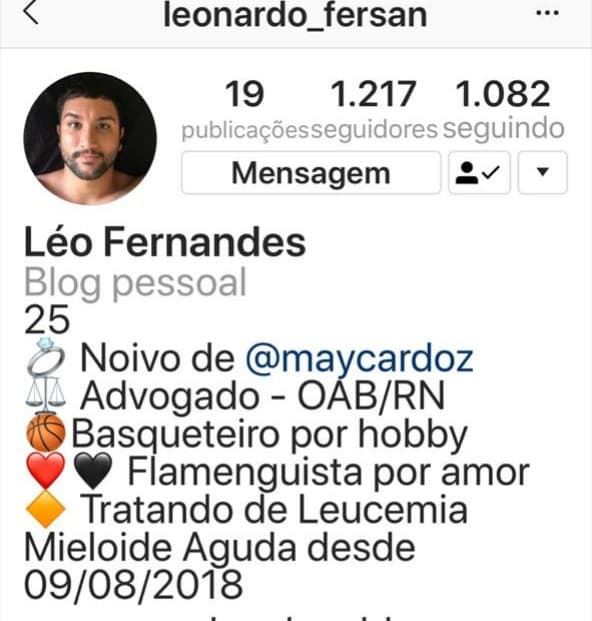 Para a cura de jovem advogado potiguar, amigos e familiares realizam campanha para cadastro de doação de medula óssea; #PORLÉO e para tantos outros que precisam e aguardam compatibilidade
