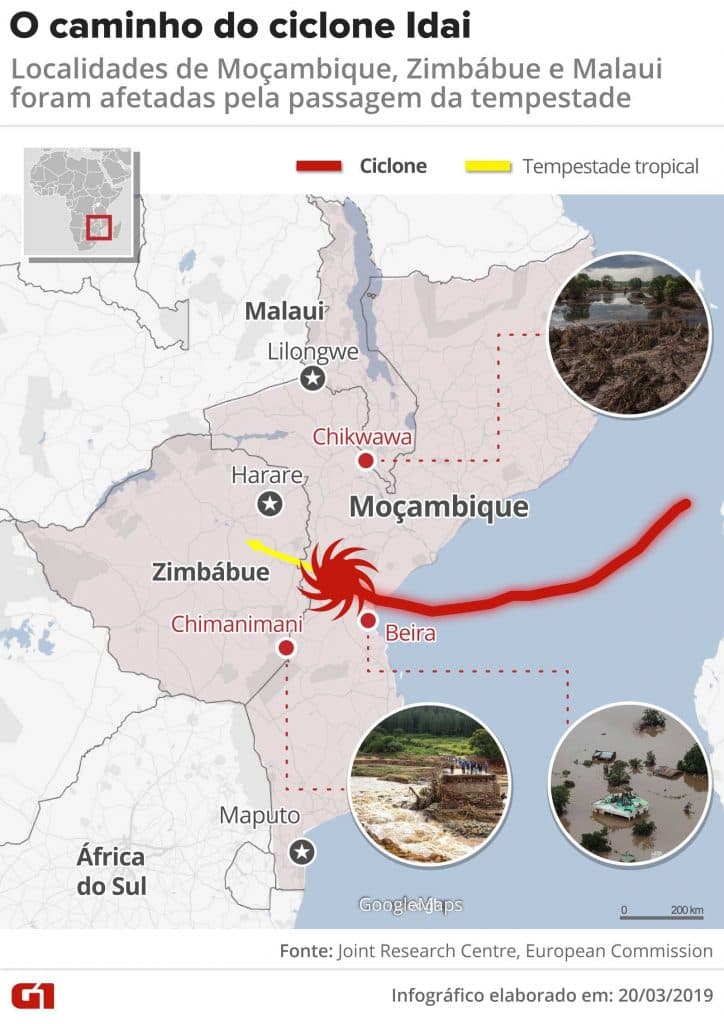 Sobe para 446 o número de mortos após ciclone em Moçambique