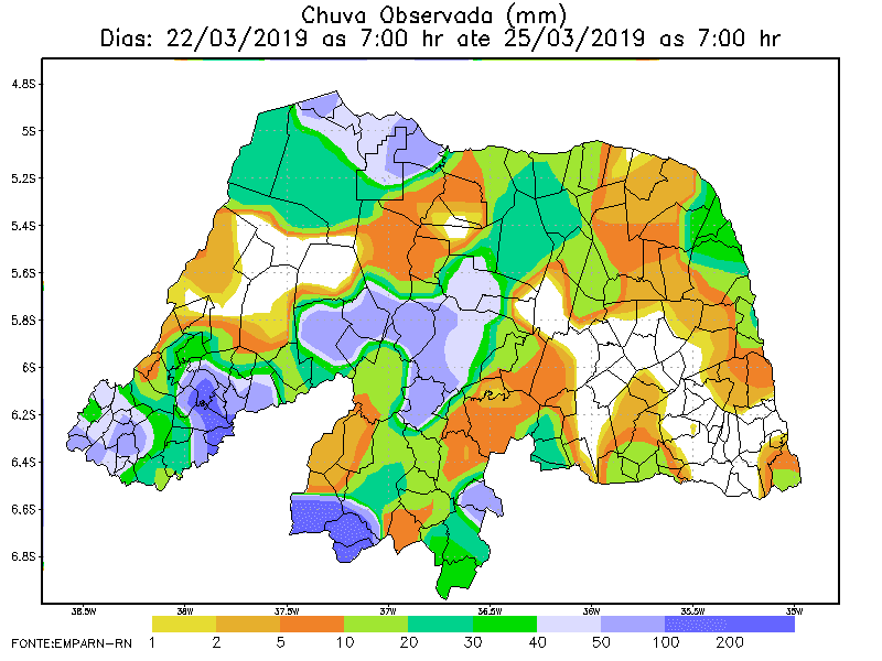 Fim de semana foi de muita chuva nas regiões Oeste e Central do RN, com destaque para Martins e São João do Sabugi; veja boletim pluviométrico nos municípios potiguares