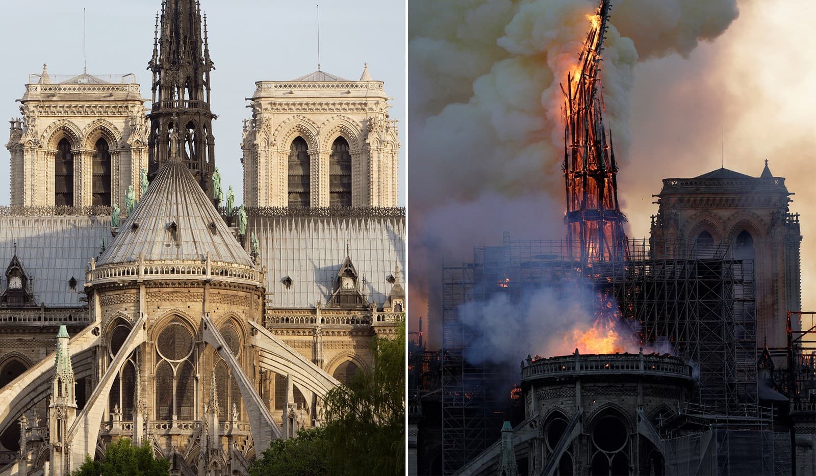 FOTOS - Incêndio na Catedral de Notre-Dame: compare antes e depois