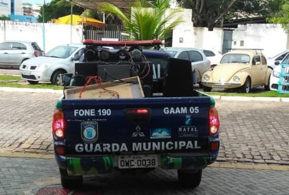 Guarda Municipal apreende nove paredões de som em operações no fim de semana em Natal