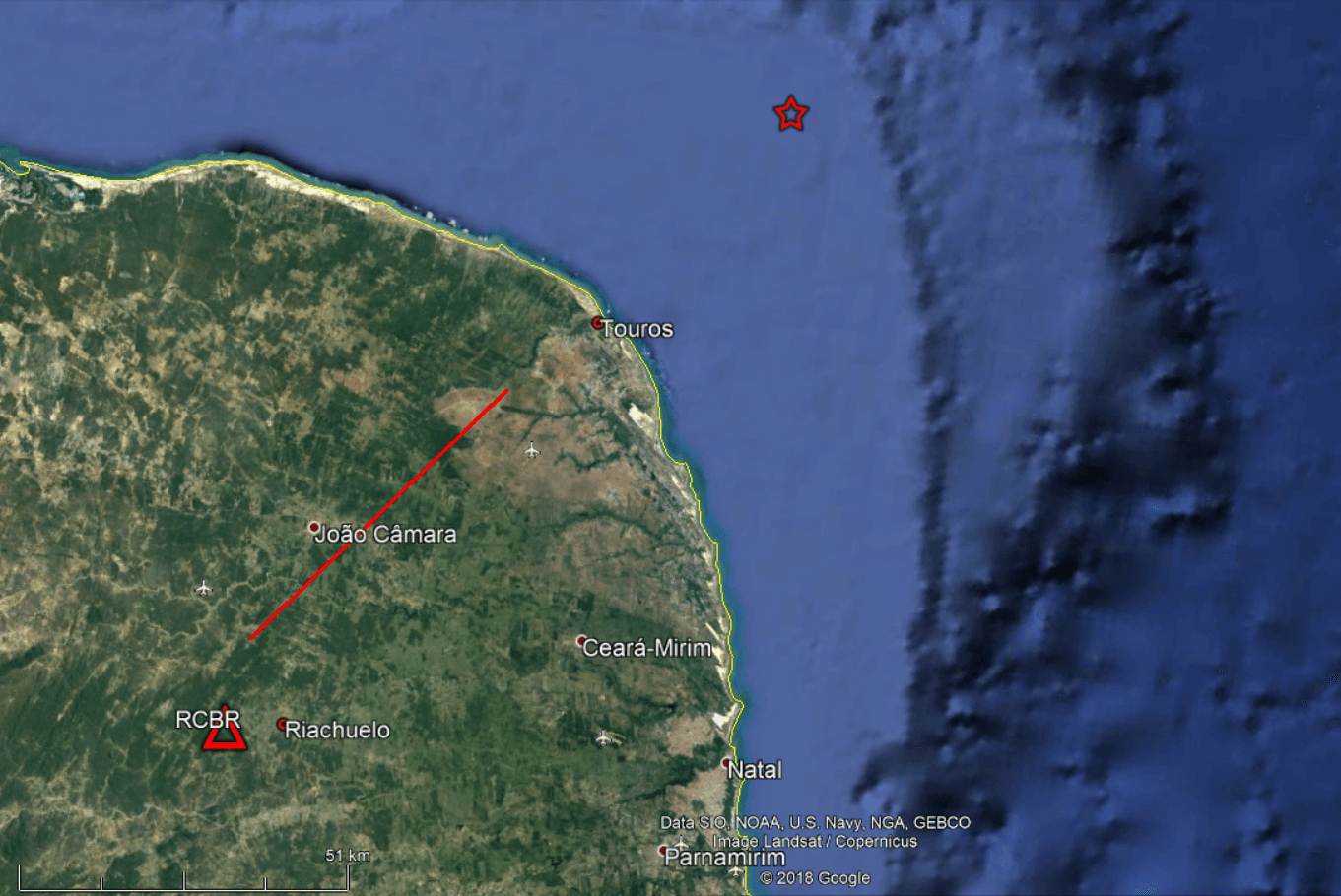 Tremor de magnitude preliminar 2.1 foi registrado no litoral do RN no fim de semana