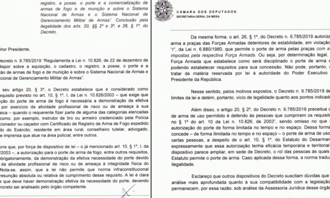 Parecer da Câmara diz que decreto de armas de Bolsonaro é ilegal