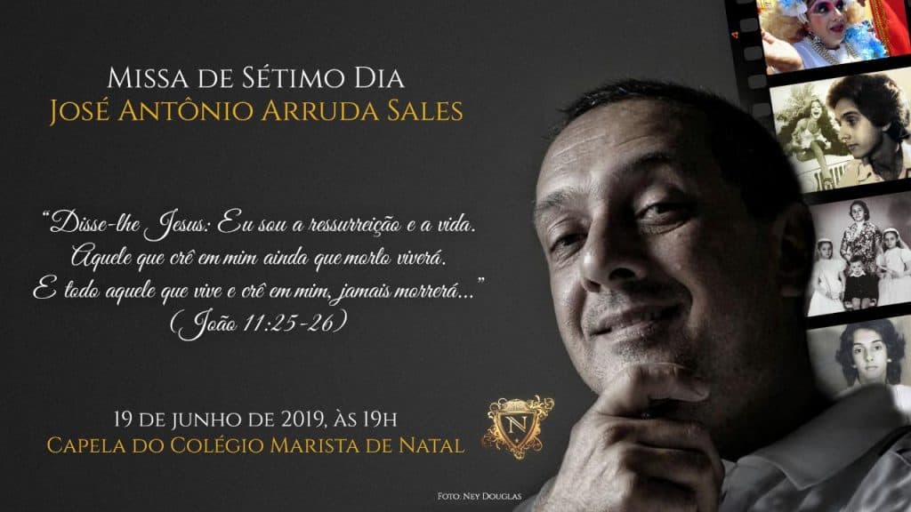 Missa de Sétimo Dia de Arruda Sales será nesta quarta-feira