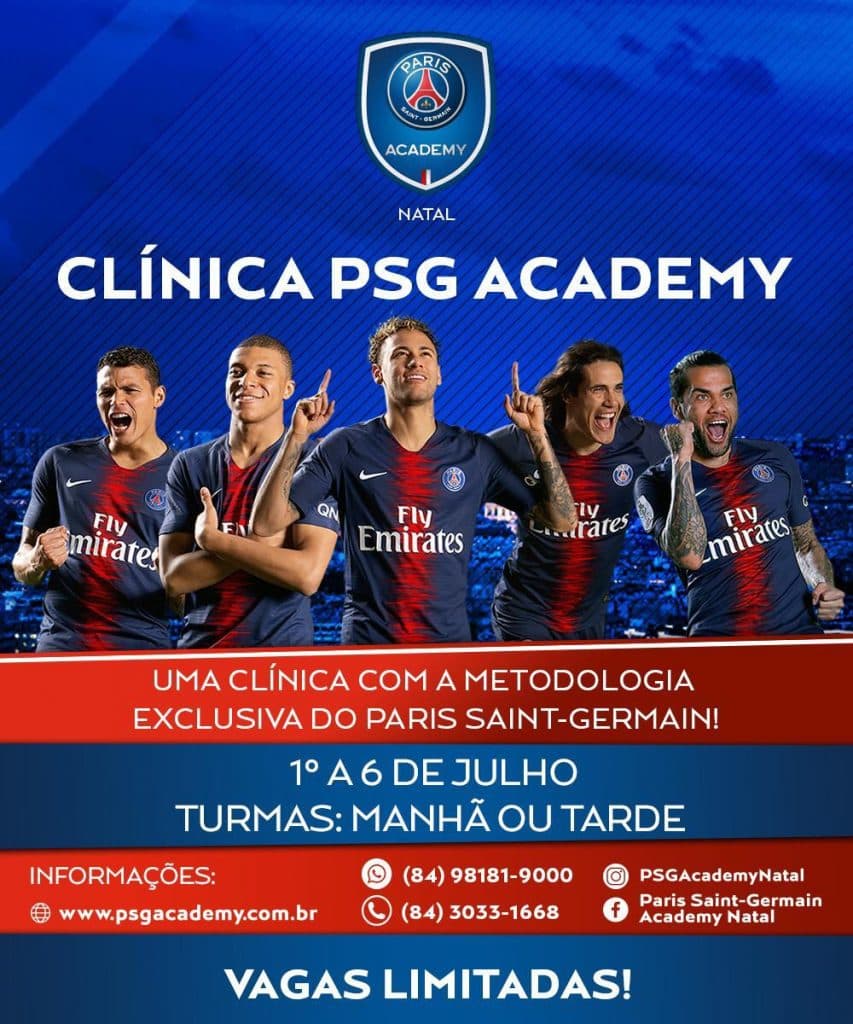 PSG Academy Natal promove clínica de futebol nas férias escolares