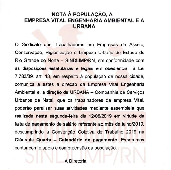 Trabalhadores da Urbana podem entrar em greve a partir da próxima semana
