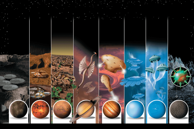FOTOS: Como seriam os alienígenas de cada planeta do Sistema Solar? Especialistas desenham