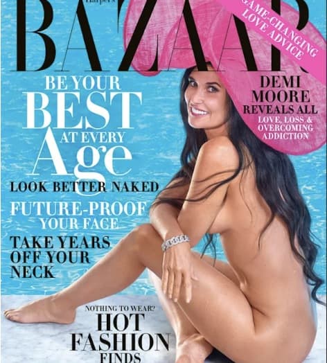 FOTOS: Atriz Demi Moore volta a posar nua 3 décadas após capa icônica, e "desafia" a passagem do tempo aos 56 anos