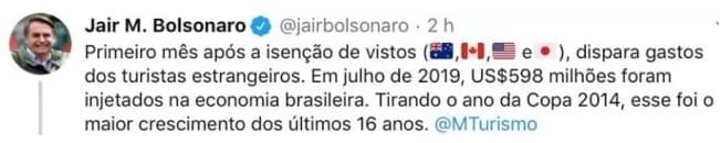 Isenção de vistos proporciona o maior crescimento do turismo no Brasil nos últimos 16 anos