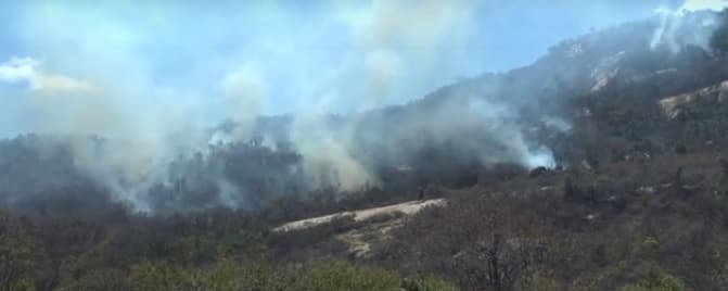Governo do Estado informa reforço no combate ao incêndio florestal na Serra do Lima, na cidade de Patu