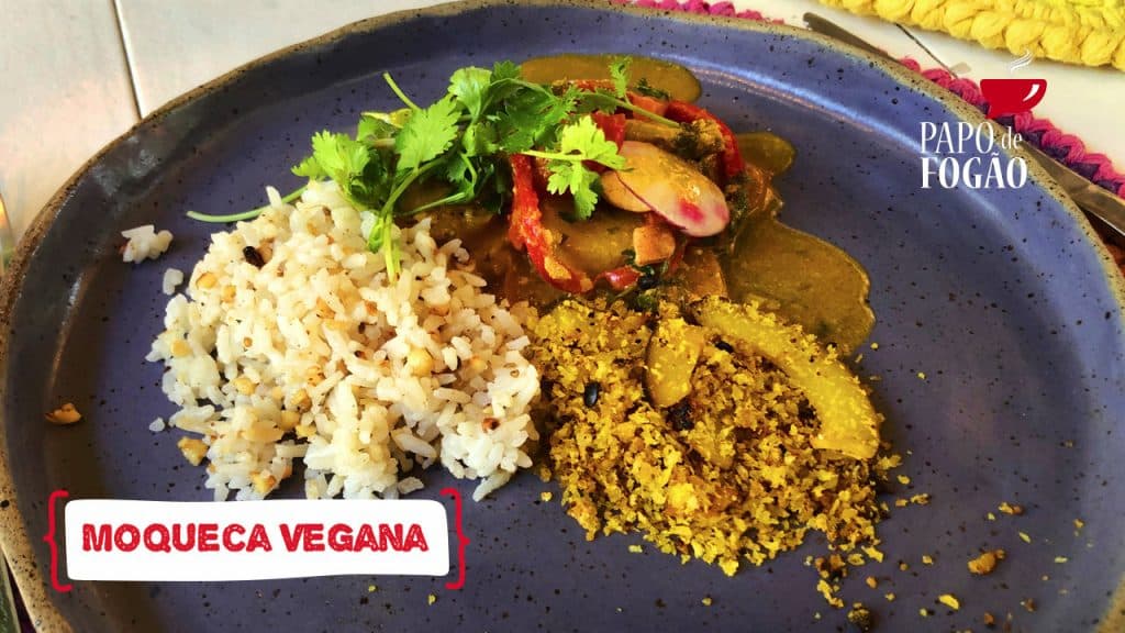 Moqueca vegana e crudo de atum foram os pratos do Papo de Fogão deste sábado