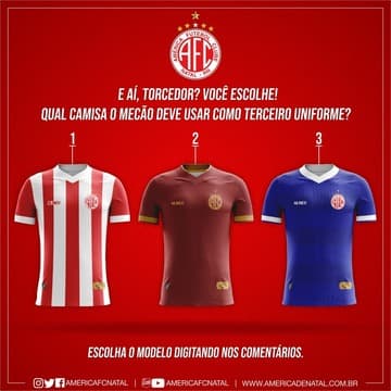 América lança concurso para a torcida escolher a terceira camisa