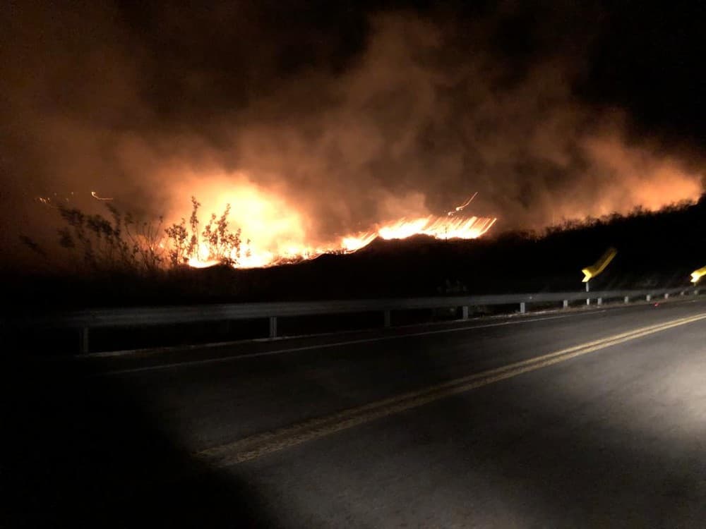 FOTOS: Incêndio atinge região de mata na cidade de Acari; bombeiros registram pelo menos 15 ocorrências no RN nas últimas 24 horas