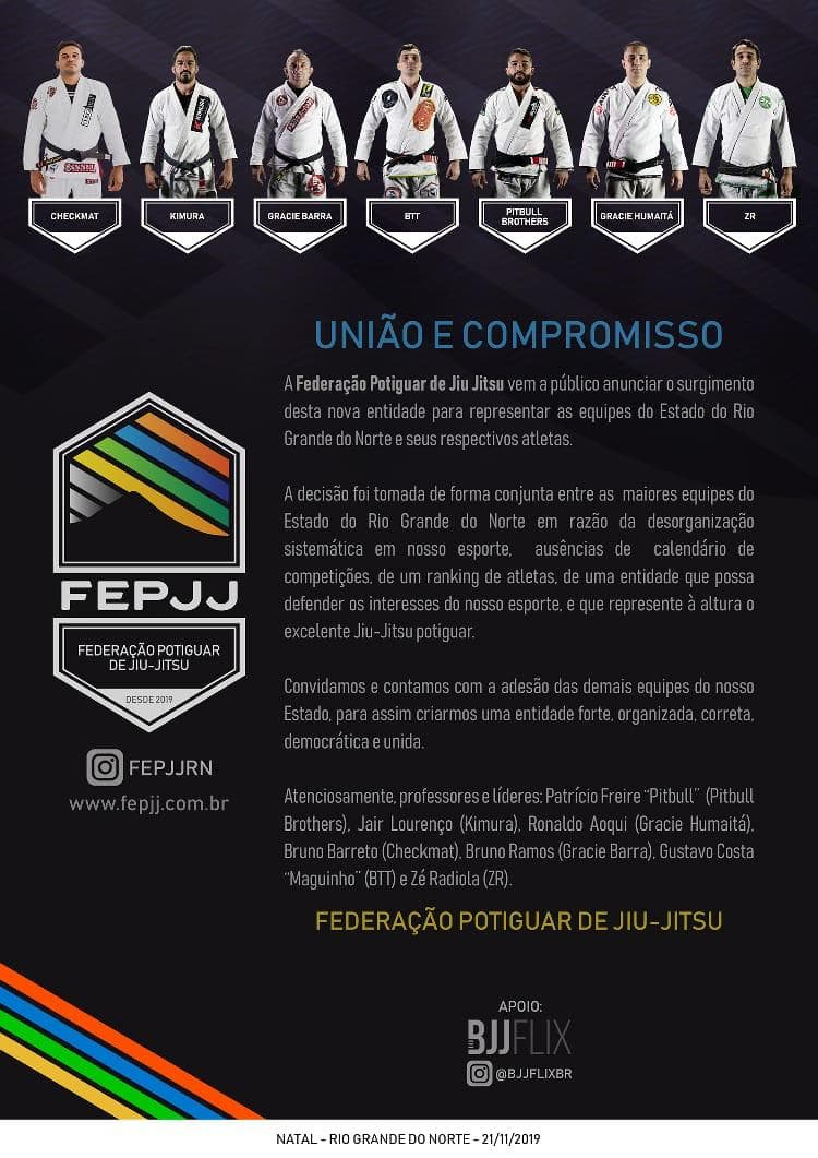 Federação Potiguar de Jiu-Jitsu é criada com objetivo de organizar o esporte no Estado