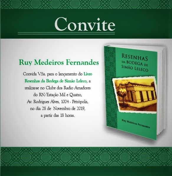 Procurador Federal Ruy Medeiros lança livro de crônicas no próximo dia 28