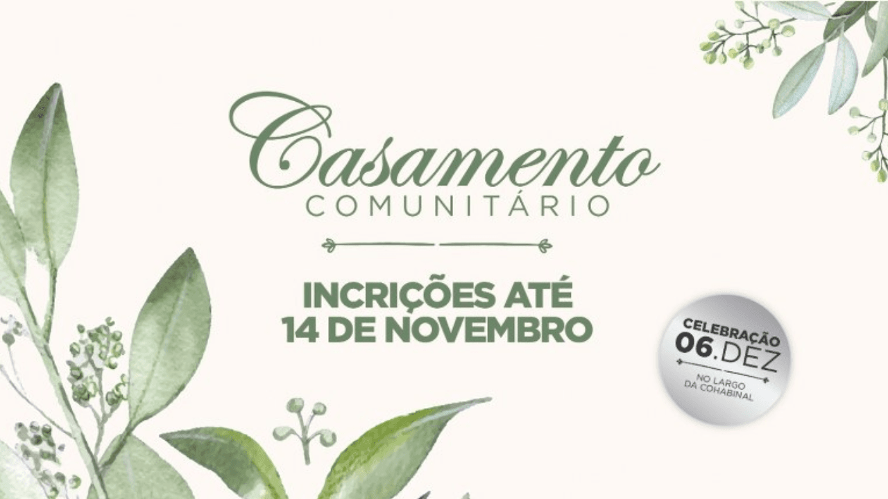 Inscrição para casamento comunitário em Parnamirim prossegue até o dia 14