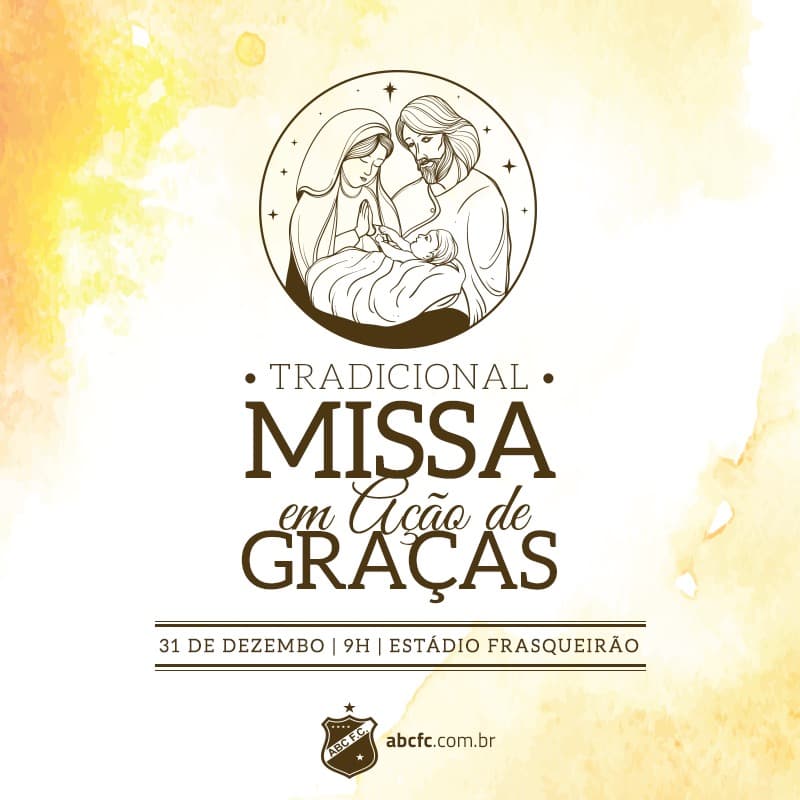 NO FRASQUEIRÃO: Tradicional Missa em Ação de Graças do ABC acontece nesta terça-feira