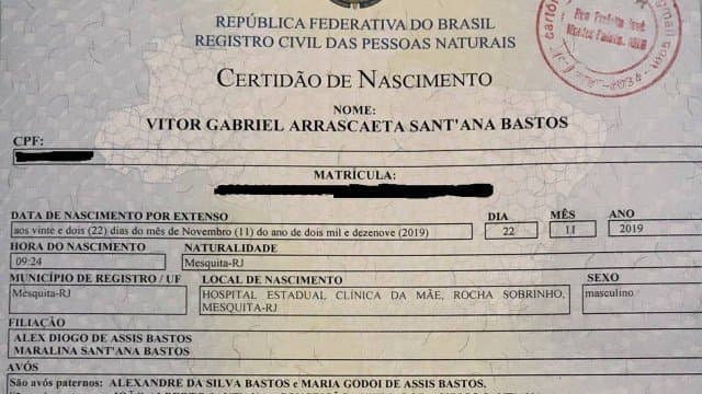 FOTOS: Pai registra filho em cartório como ‘Gabriel Arrascaeta' após título do Flamengo na Libertadores