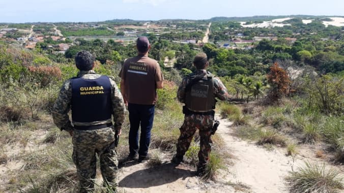 Semurb desmonta tentativa de loteamento e construção irregular em Zona de Proteção Ambiental em Natal