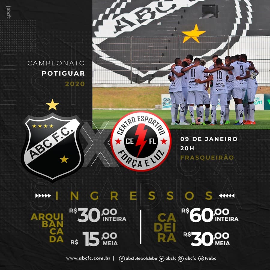 ABC inicia venda de ingressos para jogo contra o Força e Luz no Frasqueirão nesta quinta; veja valores