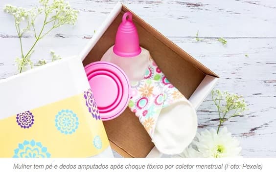 Mulher tem pé e dedos amputados após uso indevido de coletor menstrual