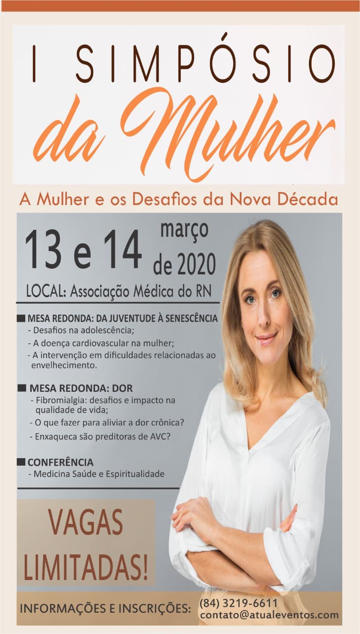 Com vagas limitadas, Iº Simpósio da Mulher acontece em Natal nesta sexta e sábado