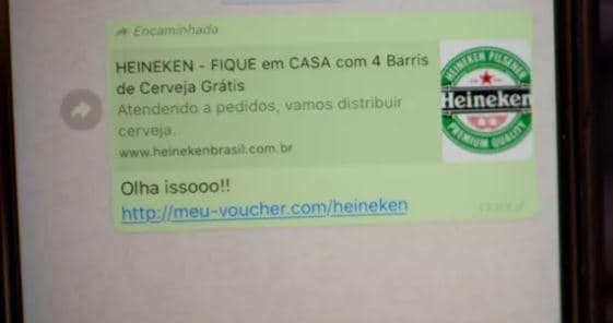 GOLPE NO ‘ZAP': falso aplicativo que prometia cerveja grátis atinge mais de 159 mil no Brasil