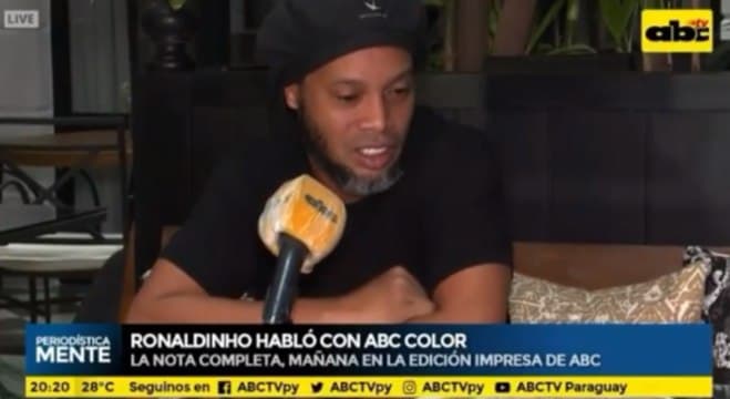 Ronaldinho: ‘Nunca imaginei que passaria uma situação dessas'