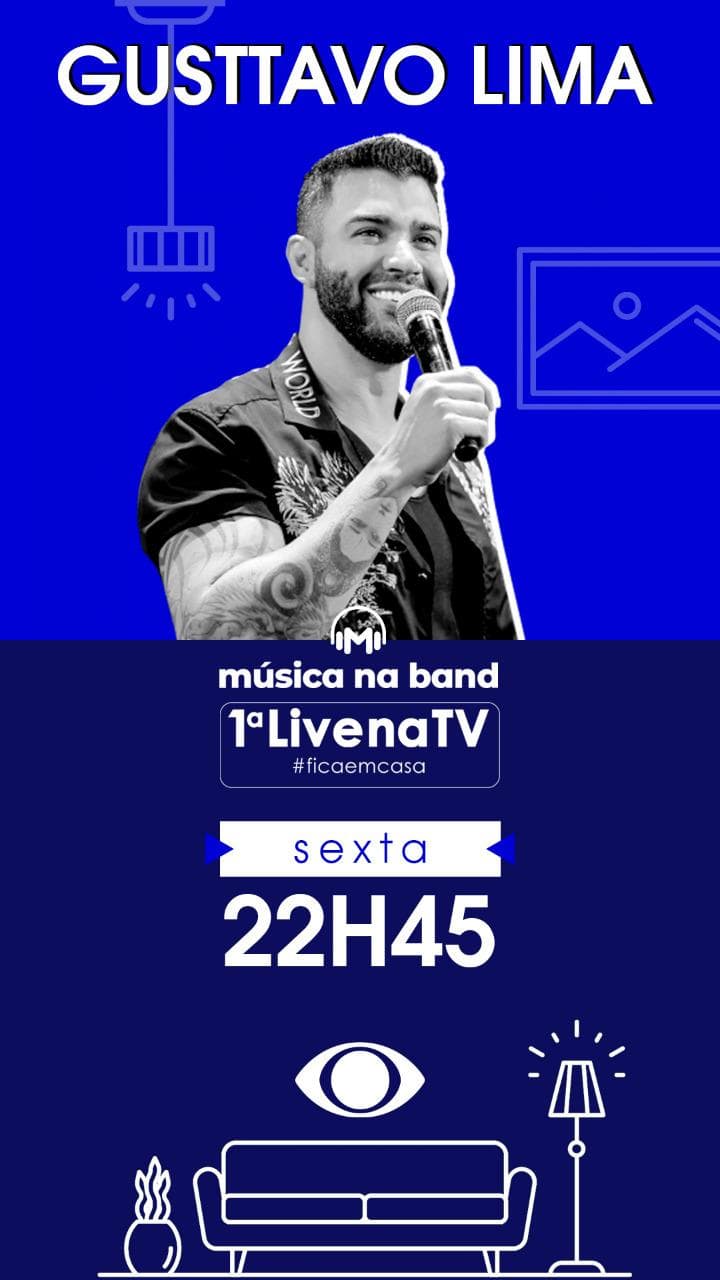 LIVE: O tom do sertanejo universitário de Gusttavo Lima é atração na BAND NATAL nesta sexta-feira