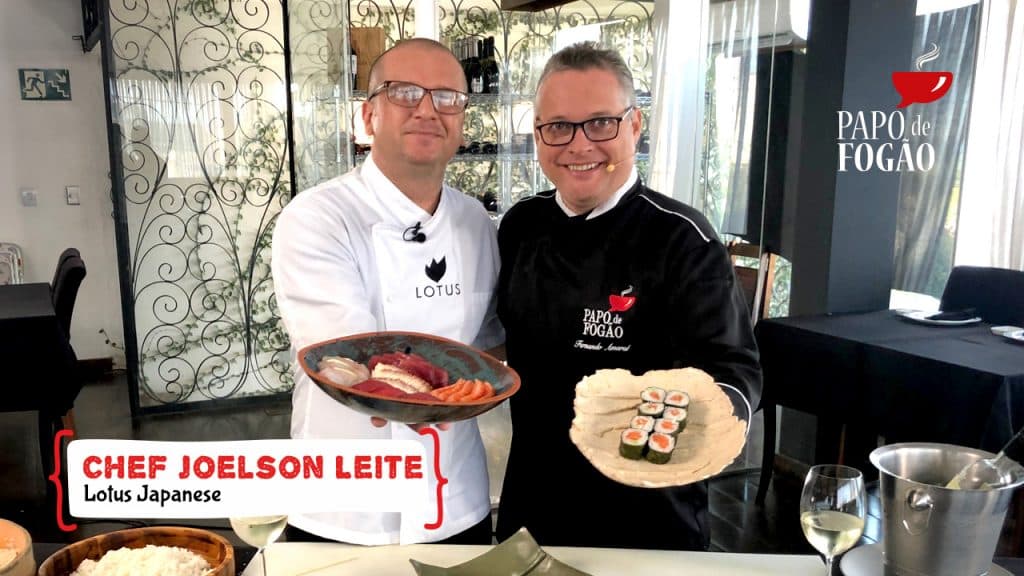 Papo de Fogão comemora centésimo programa e apresenta melhores momentos; Chef Joelson Leite, do Lotus Restaurante, vai ensinar como fazer sushi e sashimi