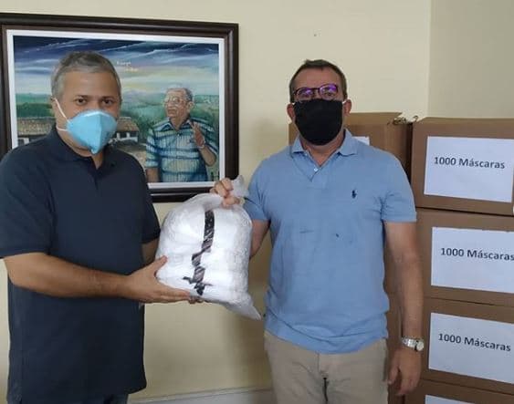 Sinduscon/RN entrega mais 10 mil máscaras em Ceará-Mirim e São Gonçalo do Amarante