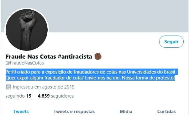 Perfil nas redes sociais "criado para a exposição de fraudadores de cotas", denuncia supostos casos na UFRN
