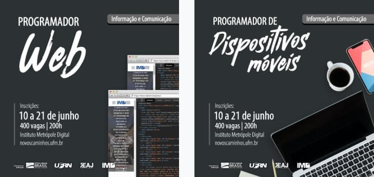 Instituto Metrópole Digital (IMD/UFRN) abre 2.200 vagas para cursos online gratuitos
