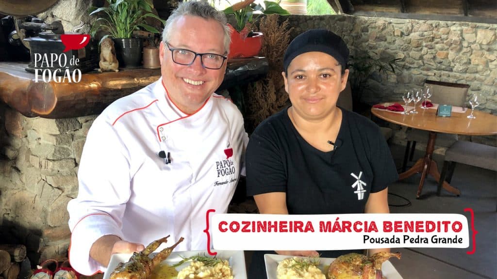 Programa Papo de Fogão deste sábado recebe a cozinheira Márcia Benedito e o Chef Paolo Passariello