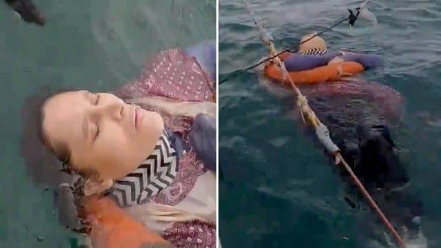 FOTOS E VÍDEOS: Mulher desaparecida por dois anos é achada viva boiando no mar na Colômbia