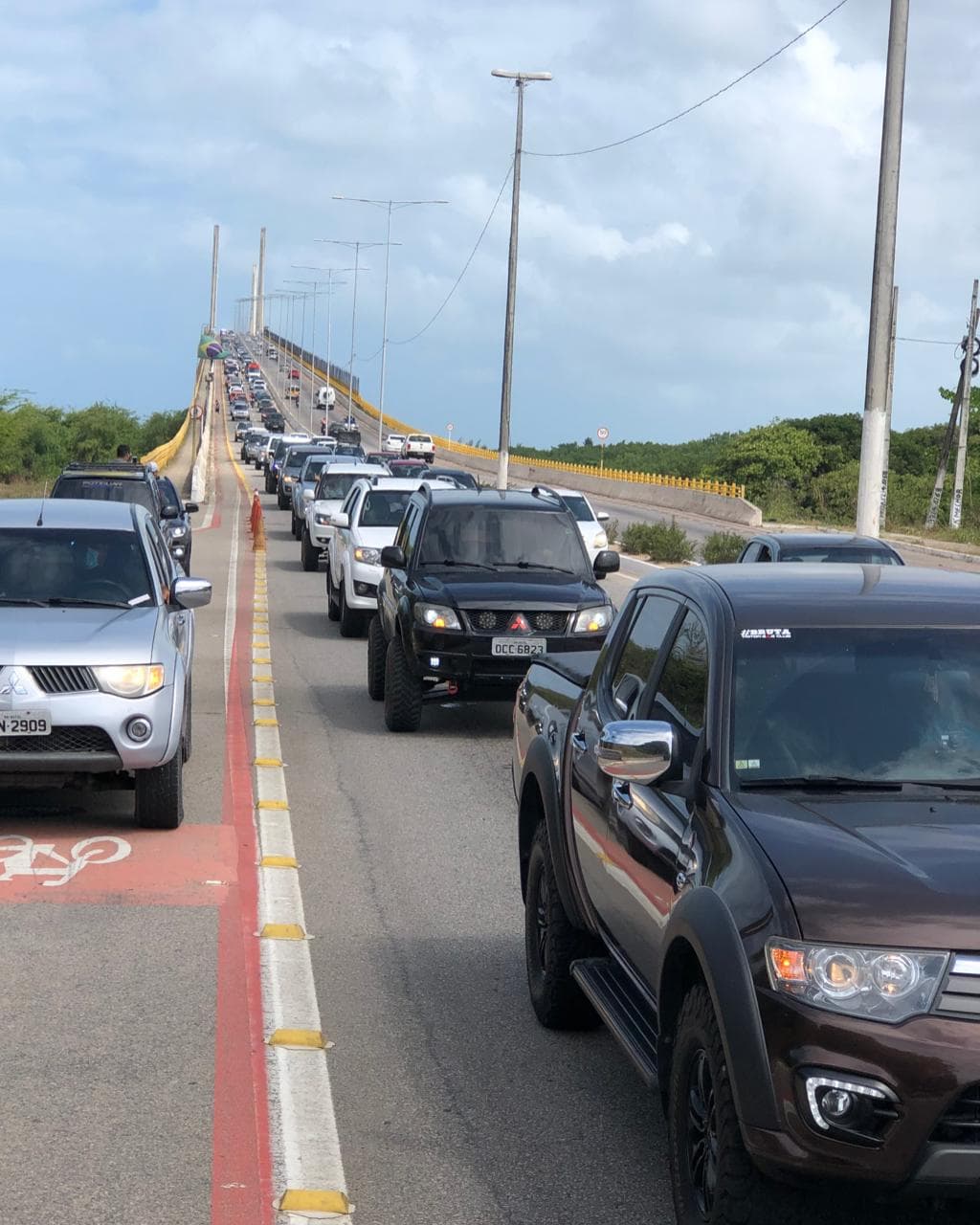 FOTO: Praticantes off-road realizaram carreata nesta segunda-feira em Natal pelos direitos da categoria