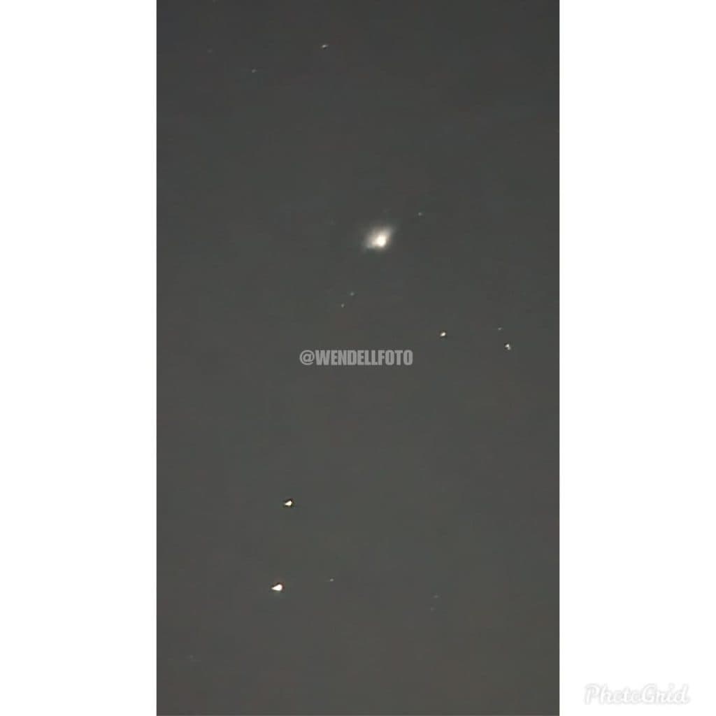 FOTO: Luz misteriosa é vista no céu potiguar e gera curiosidade de moradores em várias cidades