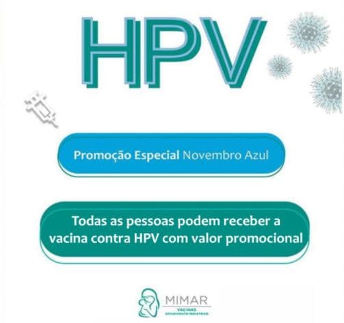 Clínica Mimar disponibiliza condições especiais para vacinação contra o HPV