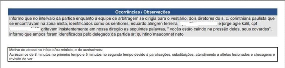 Árbitro potiguar registra em súmula que foi chamado de "covarde" por diretores do Corinthians
