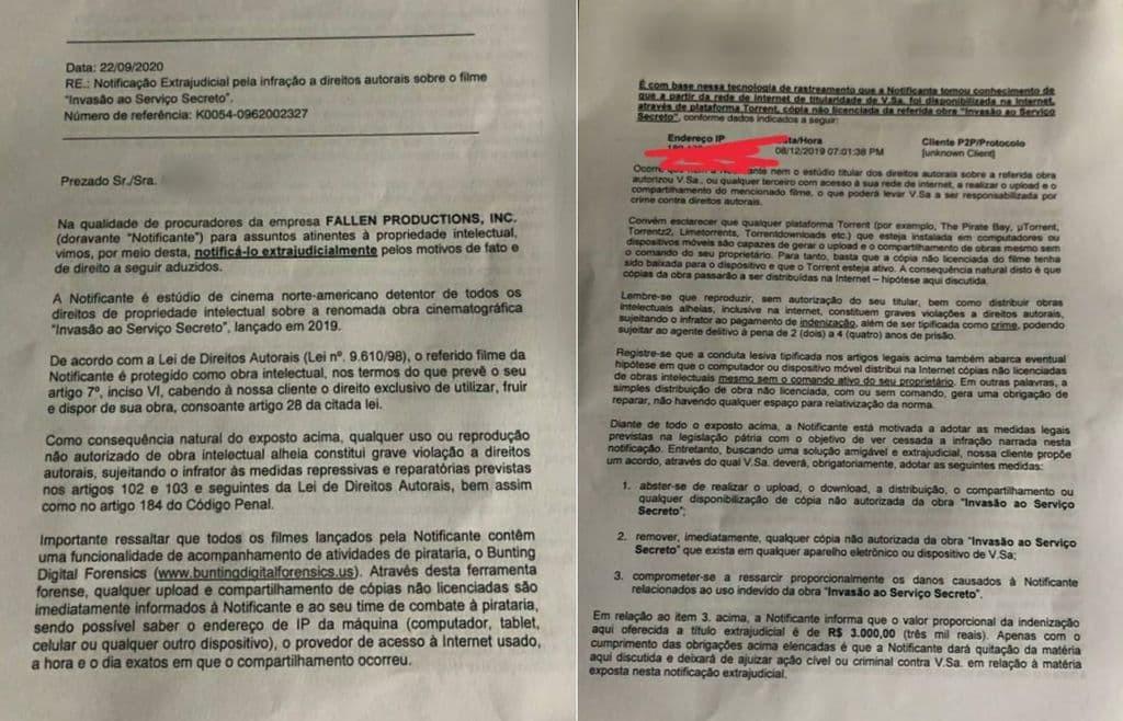 Usuários de torrent recebem cobrança no valor de R$ 3 mil no Brasil por download de filmes