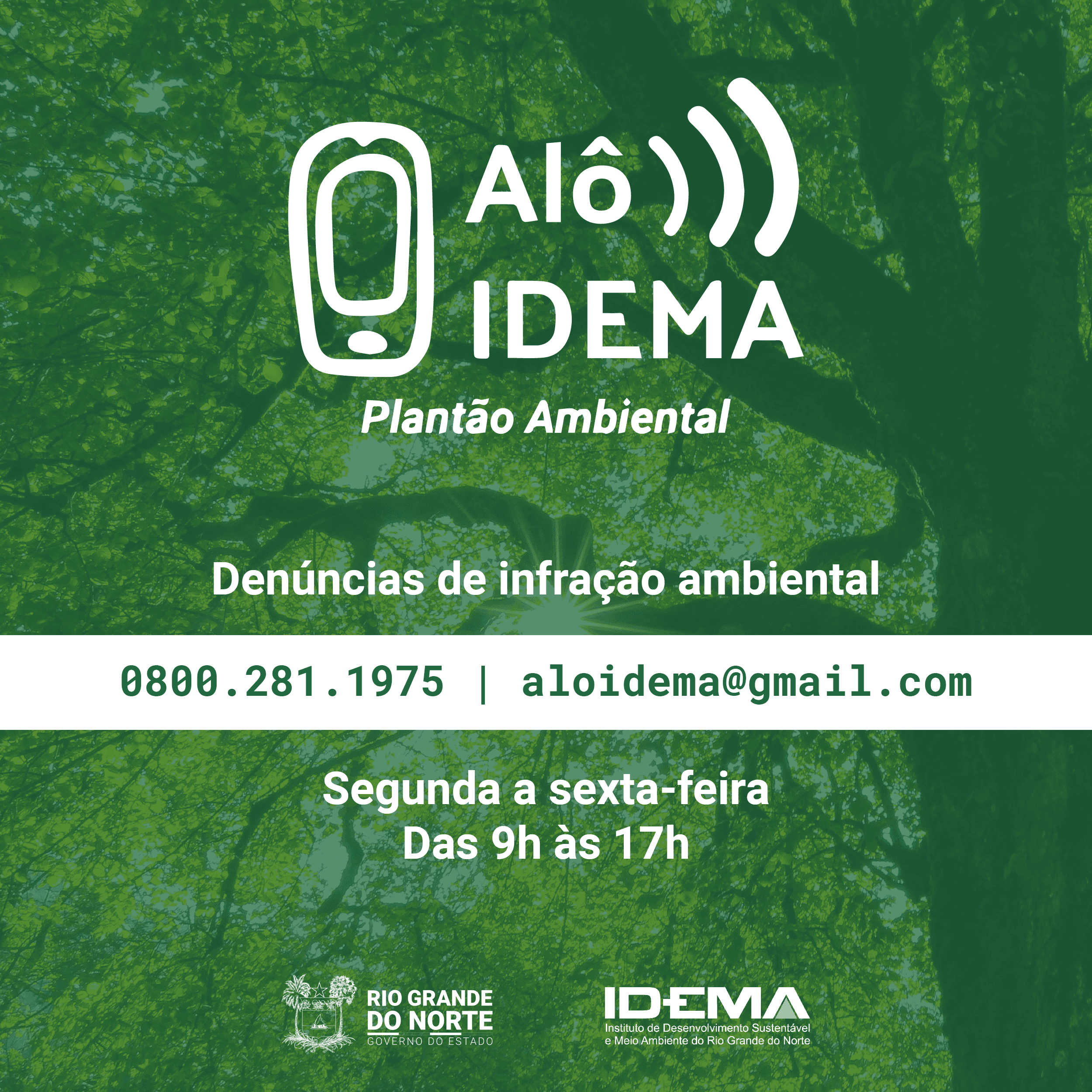 População no RN pode fazer denúncias ambientais através do serviço “Alô Idema”