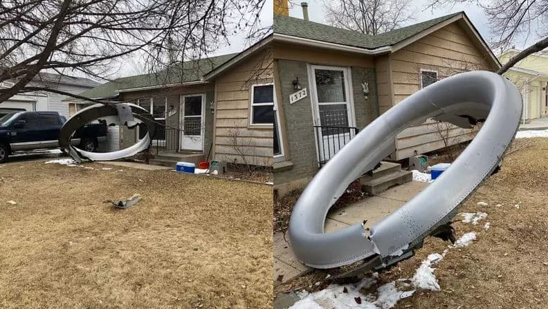 Voo da United Airlines faz pouso de emergência nos EUA após turbina soltar peças no ar; partes caíram em área residencial