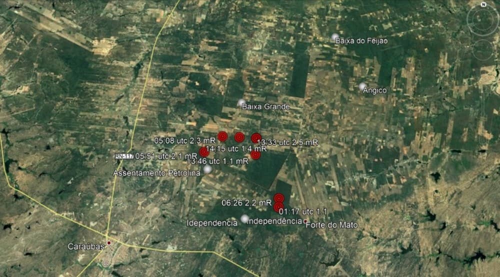 Caraúbas-RN registra 10 tremores de terra durante fim de semana