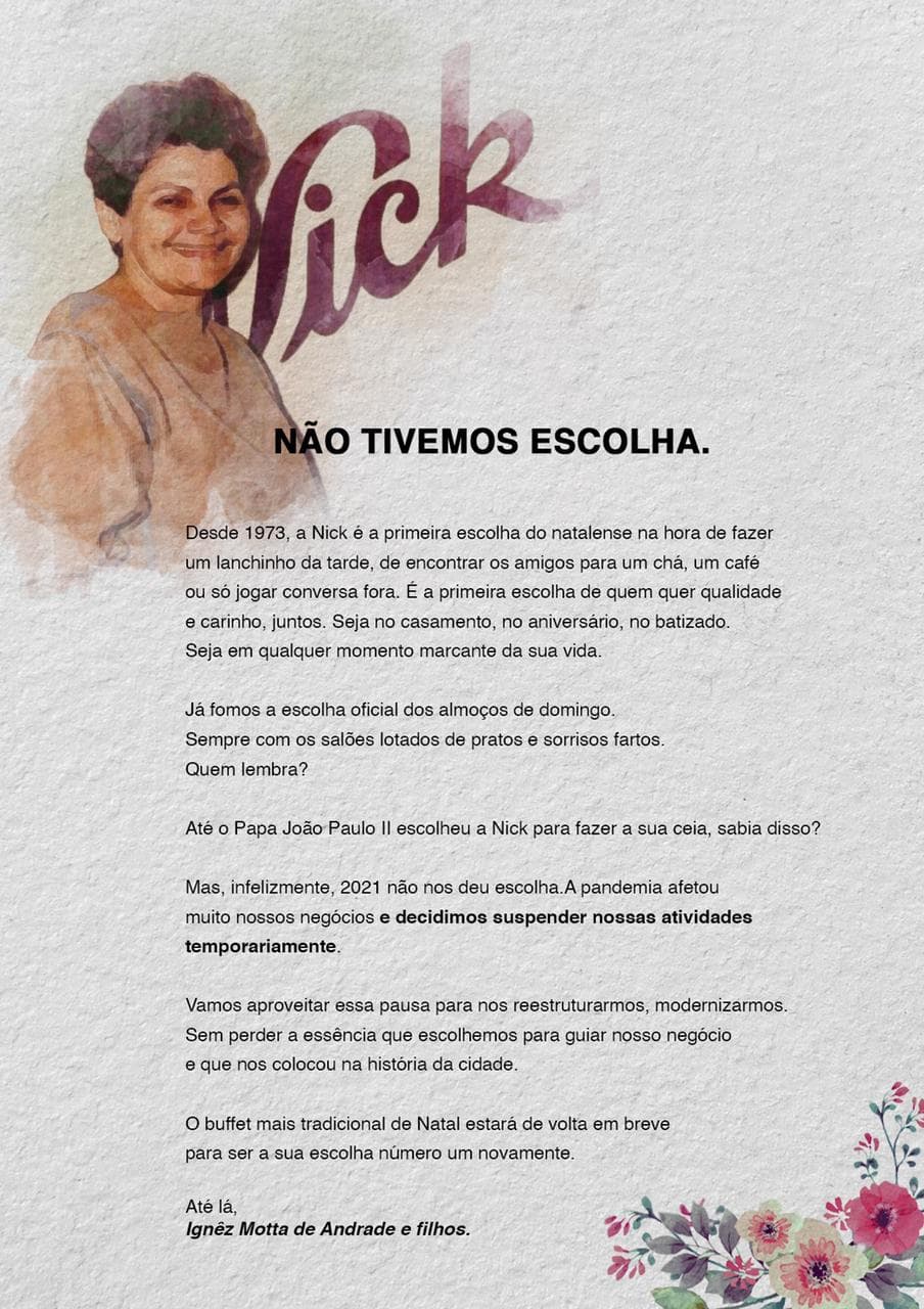 "Não tivemos escolha": Após 48 anos, Nick Buffet suspende suas atividades