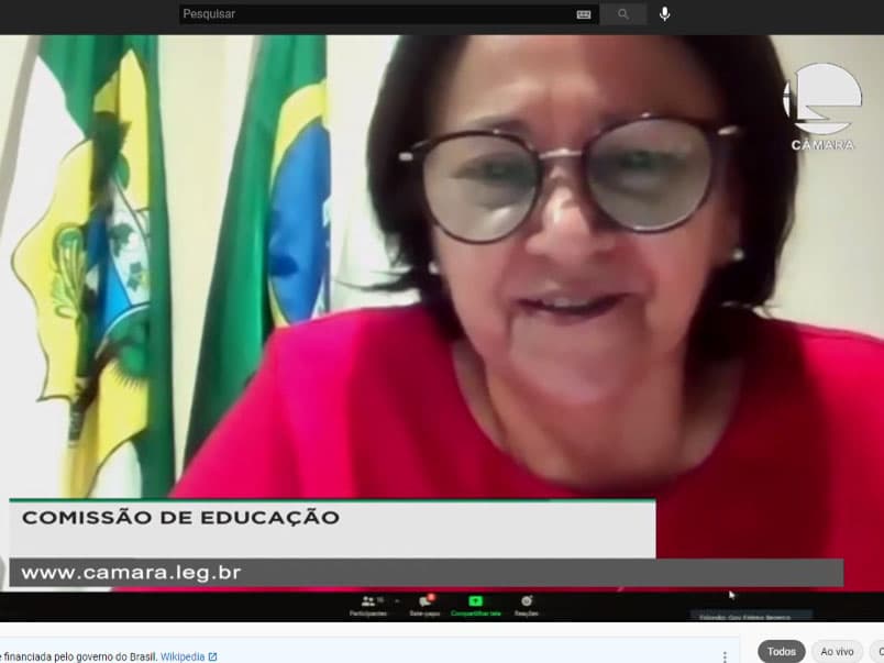 Fátima diz que falta dinheiro para sanitização das escolas estaduais e culpa o Governo Federal