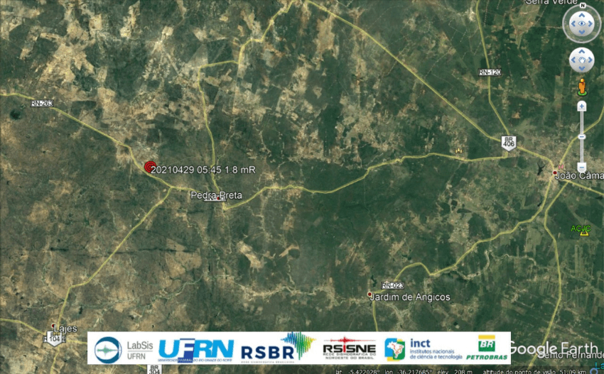 Tremor de terra é registrado em Pedra Preta-RN nesta quinta-feira